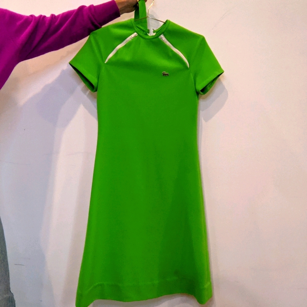 Vintage Lacoste Lime Green Dress